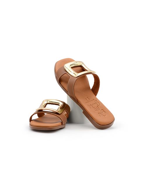 CIABATTA CON PLACCA CUOIO OH MY SANDALS | 5565PCUOIO
